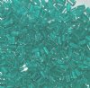 50g 5x4x2mm Teal Lined Crystal Tile Beads